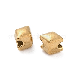 304ステンレススチールビーズ  菱形  イオンプレーティング（ip）  18KGP本金メッキ  4.5x4x4mm  穴：1.2mm&nbsp;STAS-D204-58G