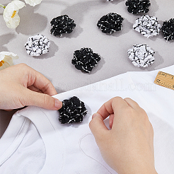 16Pcs 2 Colors Nylon Flower Ornament Accesories&nbsp;DIY-FH0007-90