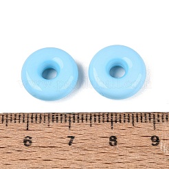 アクリルビーズ  不透明な  ライトスカイブルー  ドーナツ  14x5mm  穴：3.5mm  約793個/500g&nbsp;MACR-L010-05C-06