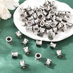 変色しにくい304ステンレススチール製ヨーロピアンビーズ  大穴ビーズ  コラム  9x8mm  穴：5mm&nbsp;STAS-E039-1