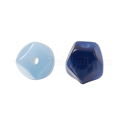 樹脂ビーズ  八角形  ツートン  多面カット  ミックスカラー  10x10x10mm  穴：1.8mm&nbsp;RESI-H044-05