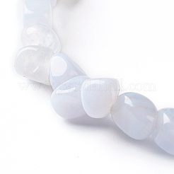 Natural Blue Lace Agate Chip Beads Bracelet for Girl Women&nbsp;BJEW-JB06748-02