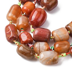 Natural Red Agate Beads Strands&nbsp;G-P605-H01-01