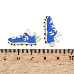合金エナメルチャーム  スポーツボールチャーム  ゴールドカラー  靴  25x14x1mm  穴：1.6mm&nbsp;ENAM-V001-01G-G