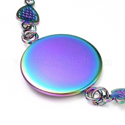 Rainbow Color 304 Stainless Steel Bracelet Making&nbsp;STAS-L248-004M