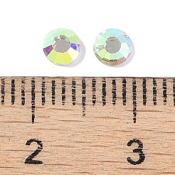 フラットバックガラスラインストーン  グレードA  バックメッキ  多面カット  半円  クリスタルAB  3.8~4mm  約1440個/袋&nbsp;RGLA-C002-SS16-101