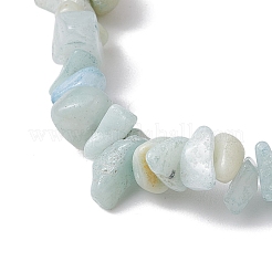 Natural Flower Amazonite Chip Beaded Stretch Bracelets&nbsp;BJEW-JB10689-01
