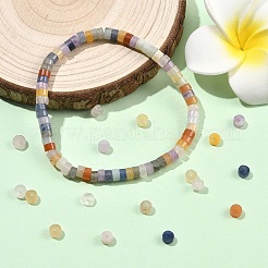 210Pcs 7 Styles Natural Flower Amazonite & Rose Quartz & Yellow Aventurine & Blue Aventurine(Dyed & Heated) & Labradorite & Red Aventurine & Lepidolite Beads&nbsp;G-YW0002-66