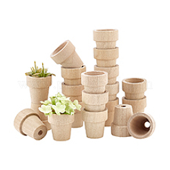 木製の植木鉢カバー  子供のおもちゃ  バリーウッド  28x25mm  内径：19mm  20個/セット&nbsp;AJEW-PH0007-75B