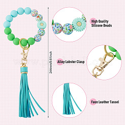 Silicone Beaded Wristlet Keychains&nbsp;KEYC-TAC00064