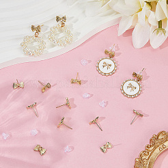 60Pcs Bowknot Alloy Stud Earring Findings&nbsp;FIND-BBC0004-63A