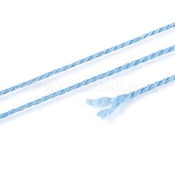 編組ポリエステルコード  ジュエリー作りのための  ラウンド  ライトスカイブルー  0.5~1mm  約63~64m /ロール  10ロール/セット&nbsp;OCOR-T017-04A-41