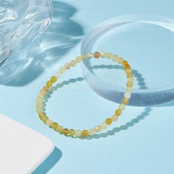 ナチュラルイエローオパールラウンドビーズストレッチブレスレット  女性のためのアクセサリー用原石のアクセサリー  内径：2-3/8インチ（5.9cm）&nbsp;BJEW-JB07901