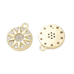 Brass Micro Pave Clear Cubic Zirconia Charms&nbsp;KK-C259-03G