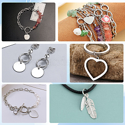 1200Pcs 3 Styles 304 Stainless Steel Open Jump Rings&nbsp;STAS-SP0001-67