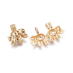 Rack Plating Alloy Locket Pendants&nbsp;PALLOY-N158-012G