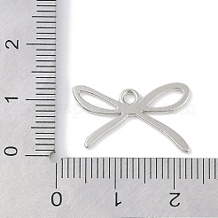 Rack Plating Bowknot Alloy Pendants&nbsp;PALLOY-F018-01P