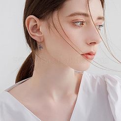 スパイダー亜鉛合金ラインストーンダングルイヤリング  ブラック  31.4x13.4mm&nbsp;FS-WGFA087-01