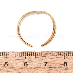 女性用304ステンレススチールカフオープンリング  ゴールデン·ステンレス鋼色  ハート  10mm  内径：18mm&nbsp;SA-CBABC9E-05E-GP