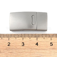 変色しにくい316ステンレススチール製のマグネット留め具と接着端  長方形  マットなスタイル  ステンレス鋼色  27x14x6mm  穴：4x12mm&nbsp;STAS-Q211-45-01
