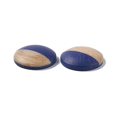 Two Tone Wood Grain Frosted Imitation Leather Style Resin Cabochons&nbsp;RESI-G053-01D