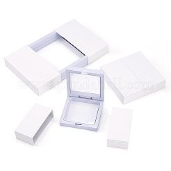 3 Bags 3 Styles Square Transparent PE Thin Film Suspension Jewelry Display Box&nbsp;CON-TA0001-38G