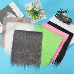 Faux Fur Squares Fabric&nbsp;BJEW-WH0515-11B