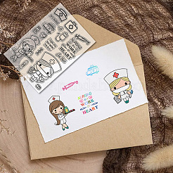 PVCプラスチッククリアスタンプ  DIYスクラップブッキング用  装飾的なフォトアルバム  カード作り  スタンプシート  フィルムフレーム  言葉  160x110x3mm&nbsp;DIY-WH0439-0293