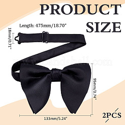 Adjustable Polyester Bow Ties for Bridegroom&nbsp;AJEW-WH0248-768A