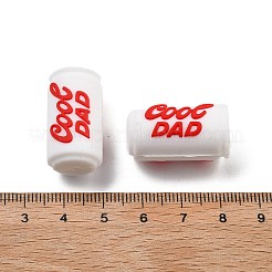父の日シリコンビーズ  焦点ビーズ  レッド  ドリンク  20x23x17mm  穴：2.5mm&nbsp;SIL-V006-02C