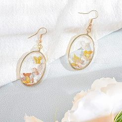合金カボション  UV樹脂フィラー用  エポキシ樹脂ジュエリー作り  蝶  ミックスカラー  7.5x7.5x2.5mm  10.5x10.5x2.5mm  120個/箱&nbsp;PALLOY-OC0001-57