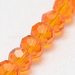 環境に優しいガラスの丸いビーズ連売り  ファセット（32ファセット）  ミックスカラー  6mm  穴：1.2mm  約88~91個/連  19.49インチ〜20.08インチ（49.5~51cm）&nbsp;EGLA-J042-6mm-M03