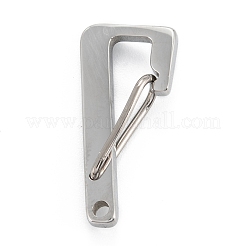 変色しない304ステンレススチール製キーチェーン留め具  ステンレス鋼色  NUM。7  24.5x11x5mm&nbsp;STAS-C024-23P