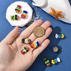 10Pcs 5 Colors Handmade Lampwork Beads&nbsp;LAMP-YW0001-62