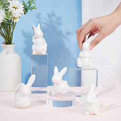 5Pcs 5 Style Porcelain Display Decoration&nbsp;AJEW-GL0002-01