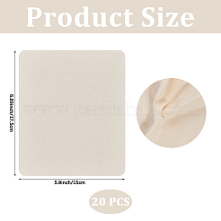 フェイクスエード風メガネクロス20枚  メガネケア用品  長方形  ビスク  175x150x0.5mm&nbsp;AJEW-CL0001-44