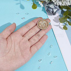 12個、2つのスタイル、925つのスターリングシルバースナップオンベイル  プラチナ＆シルバー  7x2x3.5mm  穴：6x2~3mm  6個/スタイル&nbsp;STER-NB0001-31