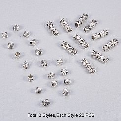 チベット風合金ビーズ  アンティークシルバー  74x73x25mm&nbsp;PALLOY-PH0012-21