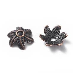 チベット風ビーズキャップ  鉛フリー＆カドミウムフリー  赤銅鉱  11x10x5mm  穴：2mm&nbsp;TIBEB-LF9396YKG-R-LF