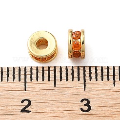 Rack Plating Brass Pave Cubic Zirconia Beads&nbsp;KK-K346-32G-03