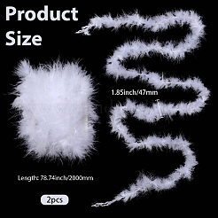 2Pcs Turkey Feathers Fluff Boa for Dancing&nbsp;AJEW-GF0011-10