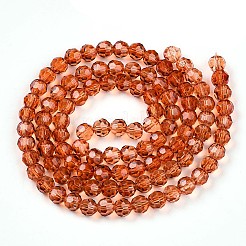Baking Paint Transparent Glass Beads Strands&nbsp;DGLA-A035-T6mm-A04