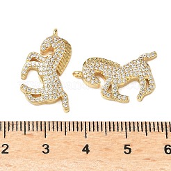 Brass Micro Pave Cubic Zirconia Pendants&nbsp;KK-I276-55G