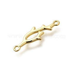 Brass Shark Outline Connector Charms&nbsp;KK-P295-30G