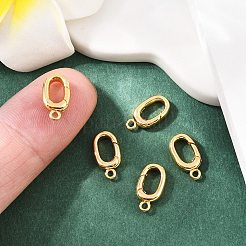 シェグレース真鍮製スプリングゲートリング  オーバル  カドミウムフリー＆ニッケルフリー＆鉛フリー  カン付き  18KGP本金メッキ  12x6x2mm  穴：1.2mm&nbsp;XGR0096G-129G