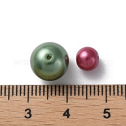環境に優しい染めガラスパールラウンドビーズ  ミックスカラー  6~10mm  穴：0.7mm&nbsp;HY-X0006