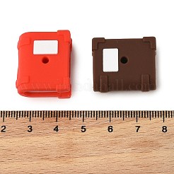 シリコンビーズ  本  焦点ビーズ  ミックスカラー  23.5x19.5x10mm  穴：3mm&nbsp;SIL-D014-01