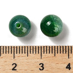 天然緑龍脈瑪瑙ビーズ  ラウンド  8mm  穴：1.2mm&nbsp;G-K349-02A