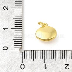 楕円形ラックメッキ真鍮ペンダントチャーム  鉛フリー＆カドミウムフリー  18KGP本金メッキ  9.5x10x4.5mm  穴：3mm&nbsp;KK-S396-72G