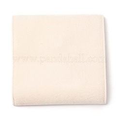 スクエアベルベットジュエリーバッグ  スナップファスナー付き  パパイヤホイップ  10x10x1cm&nbsp;DJ-TP-B001-01B-02